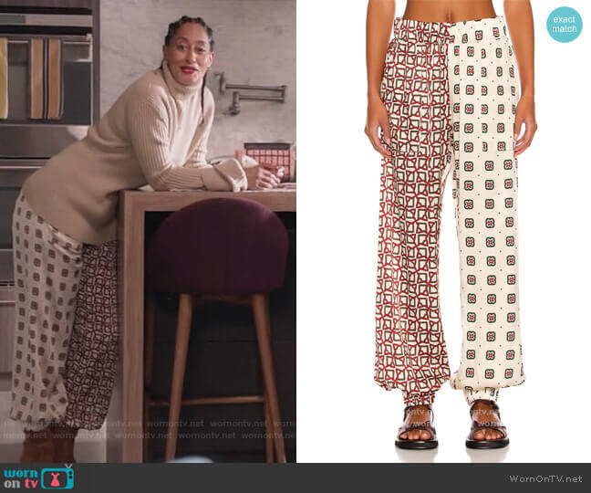 Silvia Tcherassi Chilean Pant worn by Rainbow Johnson (Tracee Ellis Ross) on Black-ish