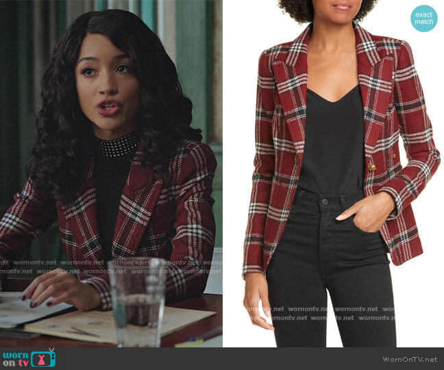 Smythe Duchess Plaid Wool Blazer worn by Tabitha Tate (Erinn Westbrook) on Riverdale