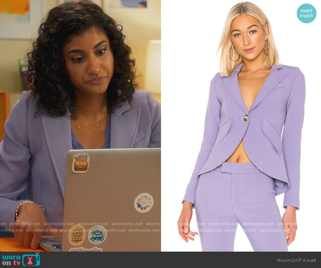 Smythe One Button Blazer worn by Mikaela Shaw (Vella Lovell) on Mr Mayor