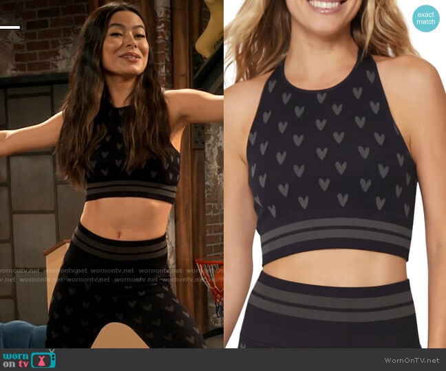 Spiritual Gangster High Neck Racerback Sports Bra worn by Carly Shay (Miranda Cosgrove) on iCarly