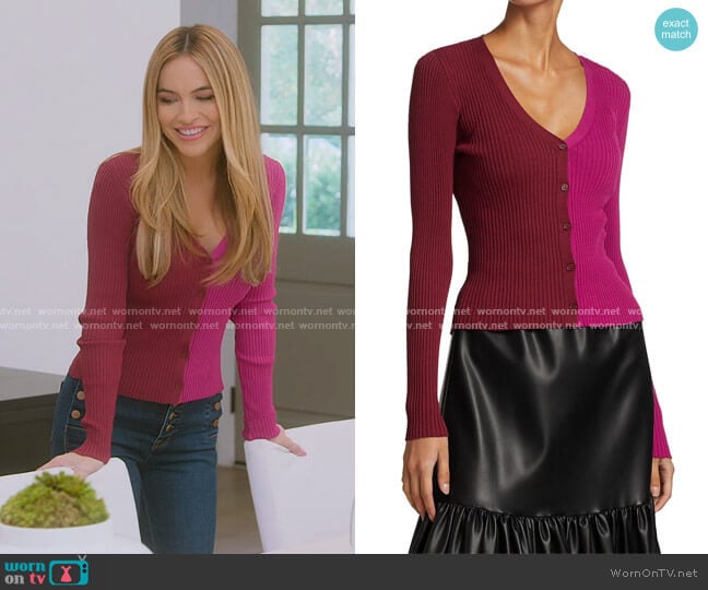 Staud Cargo Sweater worn by Chrishell Stause on Selling Sunset