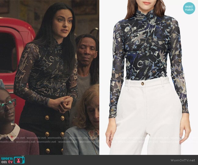 Ted Baker Rechel Abstract Print Top worn by Veronica Lodge (Camila Mendes) on Riverdale