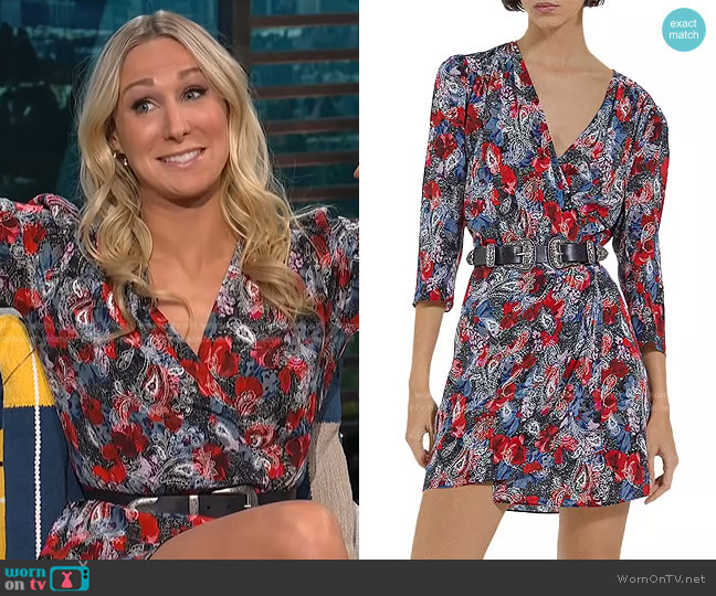 The Kooples Printed Silk Mini Dress