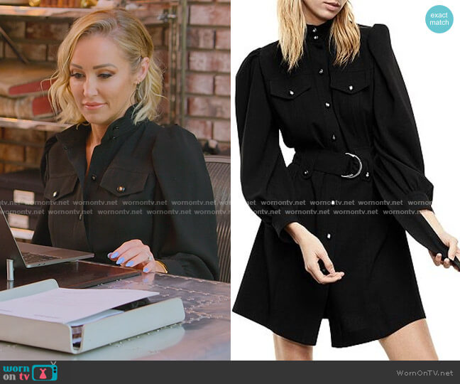 The Kooples Belted Shirt Dress worn by Mary Fitzgerald on Selling Sunset