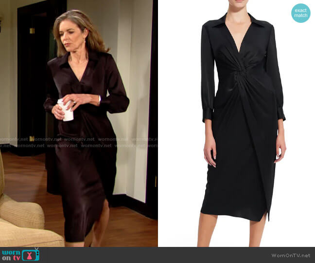 Theory Twist Front Midi Dress worn by Diane Jenkins (Susan Walters) on The Young and the Restless