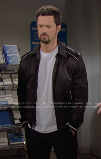 Thomas’s black satin jacket on The Bold and the Beautiful