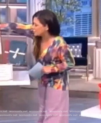 Gretta Monahan’s tie dye cardigan on The View
