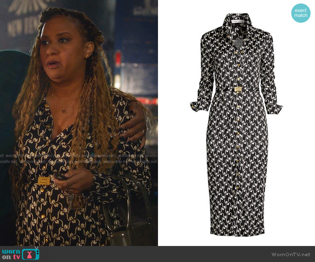 Tory Burch Printed Silk Polo Dress worn by Karen Wilson (Tracie Thoms) on 9-1-1