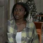Trina’s yellow plaid blouse on General Hospital