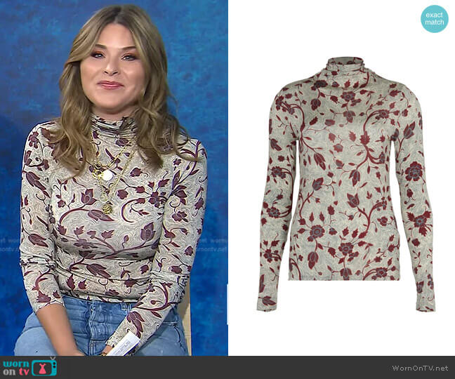 Ulla Johnson Aurelia Turtleneck Top worn by Jenna Bush Hager on Today