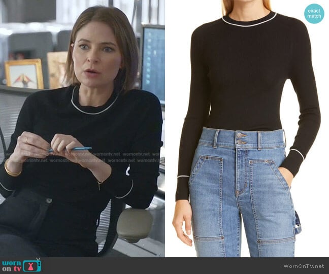 Veronica Beard Kinnie Merino Wool Sweater worn by Taylor Rentzel (MacKenzie Meehan) on Bull