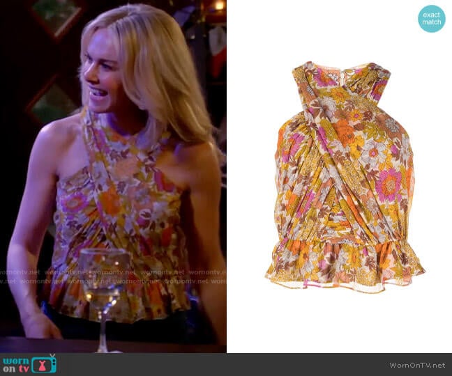 Veronica Beard Kailani Top worn by Nicole (Laura Bell Bundy) on Call Me Kat