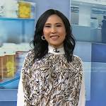 Vicky’s white abstract print top on Today