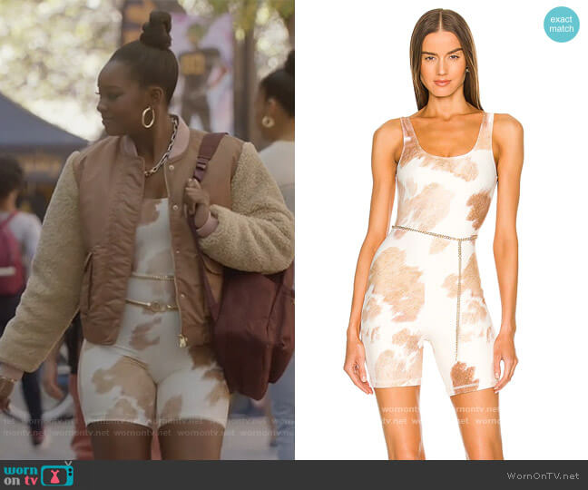 WeWoreWhat Cowhide Scoop Bodysuit