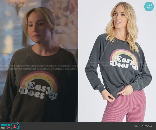 Wildfox Easy Does It Sommers Sweatshirt worn by Davia (Emma Hunton) on Good Trouble