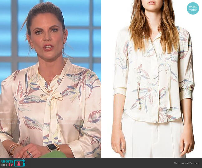 Zadig and Voltaire Touch Paradise Tunic worn by Natalie Morales on The Talk