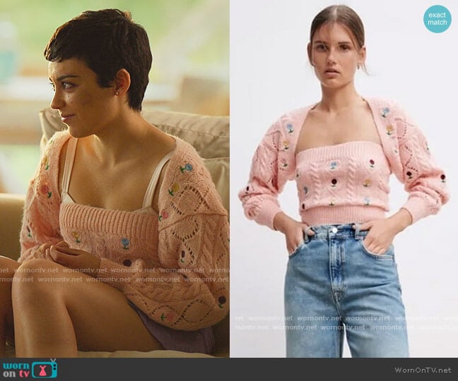 Zara Two Piece Jacket worn by Ari Blanco (Carla Diaz) on Elite