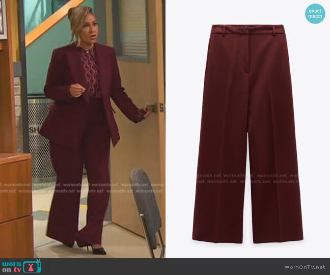 Zara Straight Leg Masculine Trousers worn by Alana (Adrienne Bailon) on Ravens Home