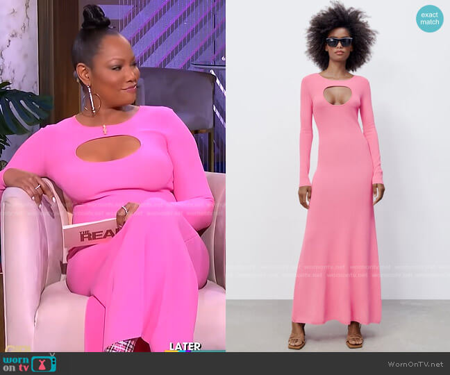 Zara Cut Out Knit Dress worn by Garcelle Beauvais on The Real