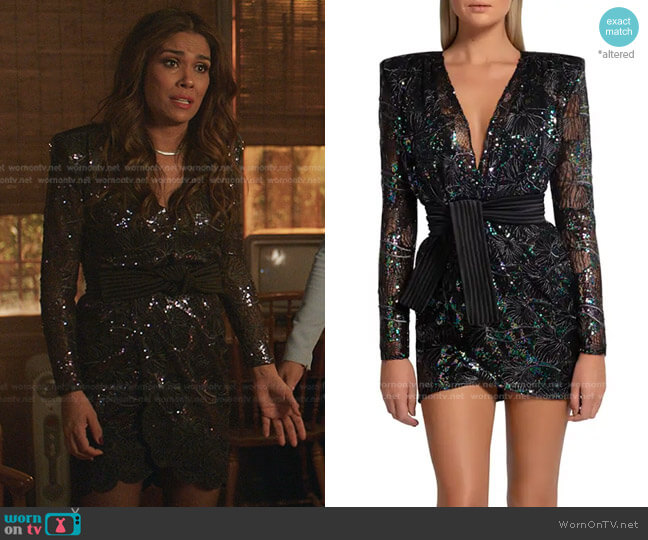 Zhivago Camille Mini Dress worn by Cristal Jennings (Daniella Alonso) on Dynasty