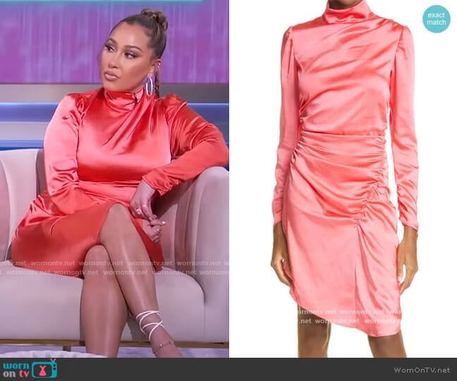 A.L.C. Joss Ruched Dress worn by Adrienne Houghton on The Real