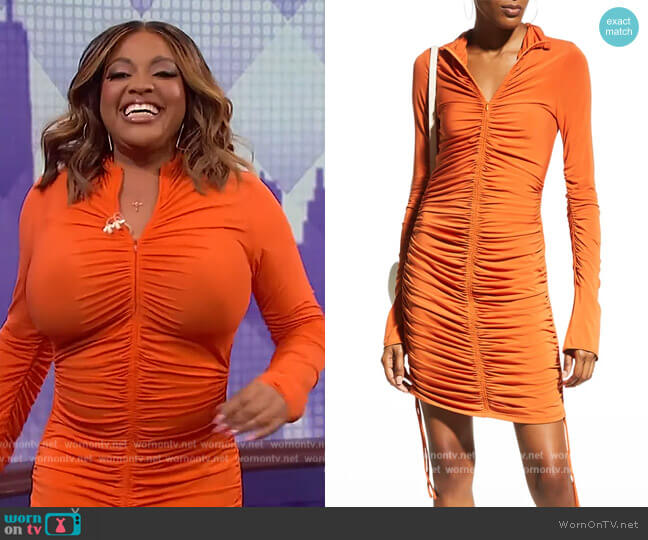 A.L.C. Nolan Ruched Zip-Front Dress