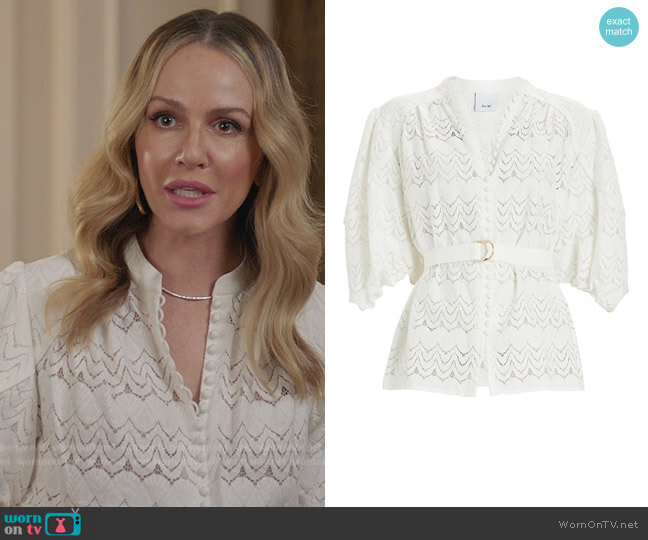 Acler Stapleton Belted Cotton-Blend Top worn by Laura Baker (Monet Mazur) on All American