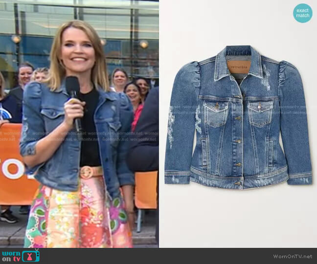 Retrofete Ada Denim Jacket worn by Savannah Guthrie on Today