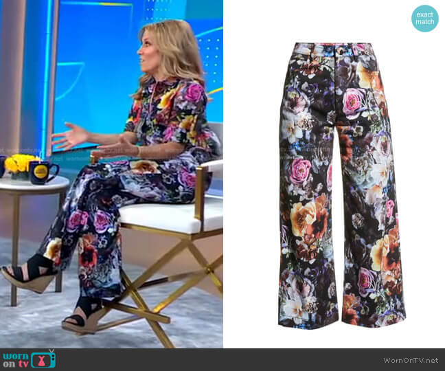 Adam Lippes Floral-Print Straight-Leg Cropped Pants
