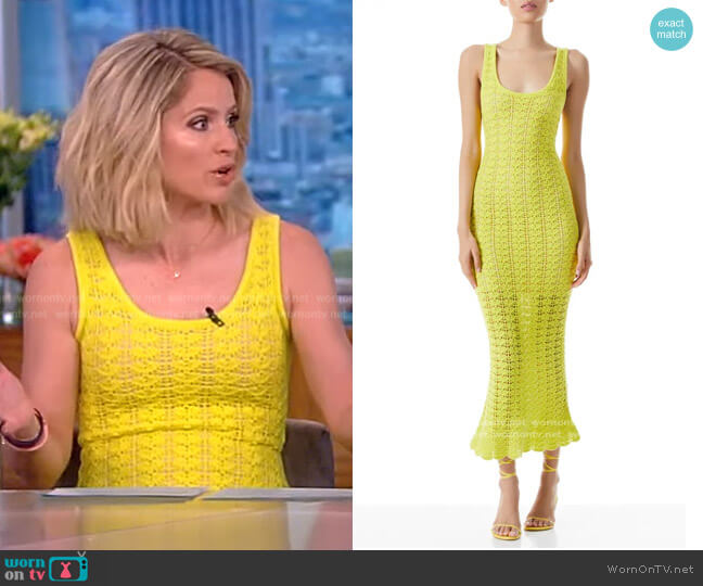 Alice + Olivia Veronique Pointelle Knit Dress worn by Sara Haines on The View