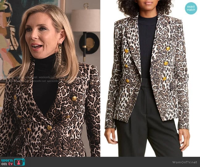 A.L.C. Alton Leopard Print Jacket worn by Brianna (June Raphael) on Grace and Frankie
