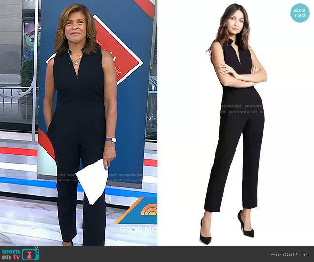 Black Halo Antoinette Jumpsuit worn by Hoda Kotb on Today