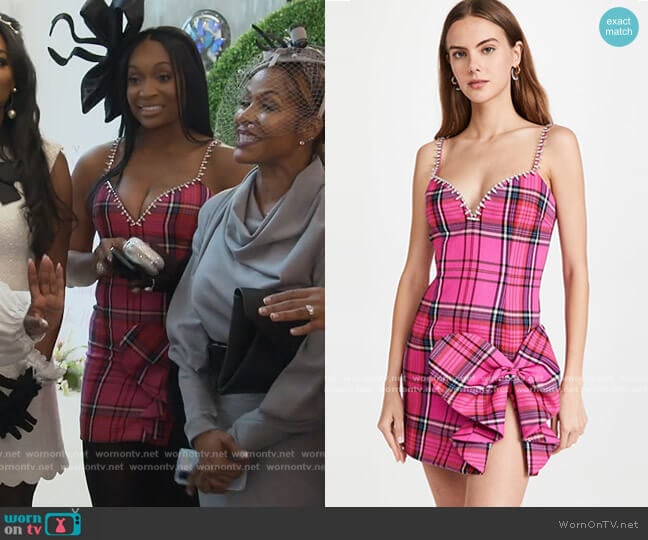 Area Sweetheart Bow Mini Dress worn by Marlo Hampton on The Real Housewives of Atlanta