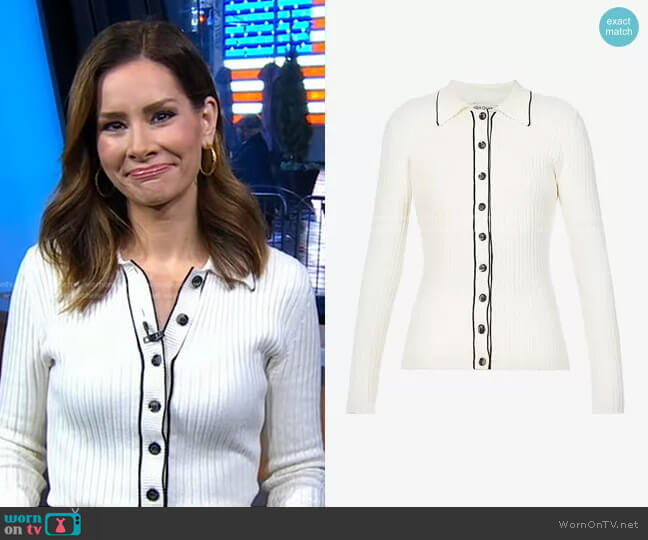 Anna Quan Ashlen Cotton-Knit Top worn by Rebecca Jarvis on Good Morning America