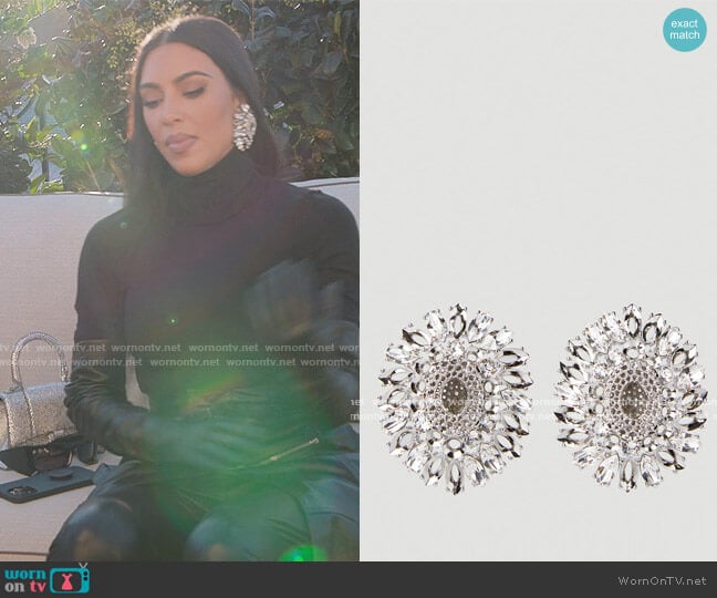 Balenciaga 3D Print Earrings worn by Kim Kardashian (Kim Kardashian) on The Kardashians