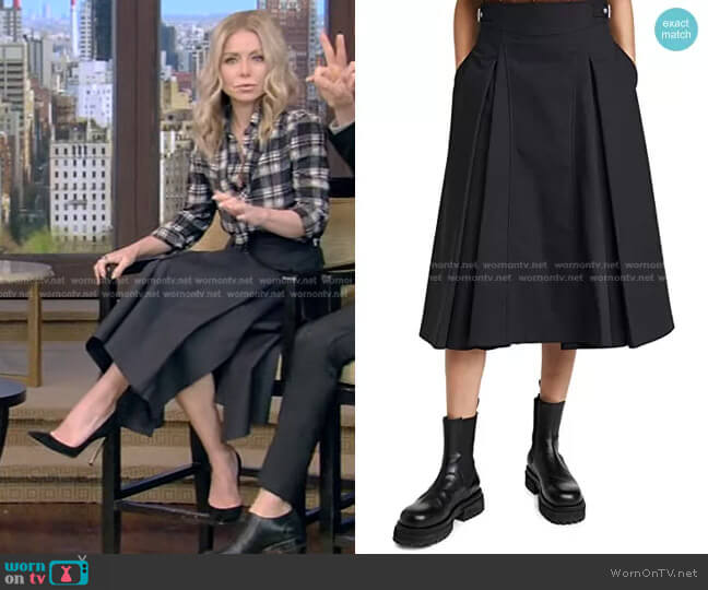 3.1 Phillip Lim Biker Skirt worn by Kelly Ripa on Live with Kelly and Mark
