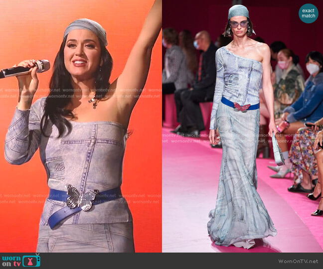 Blumarine Ready to Wear Spring 2022 Collection worn by Katy Perry on American Idol