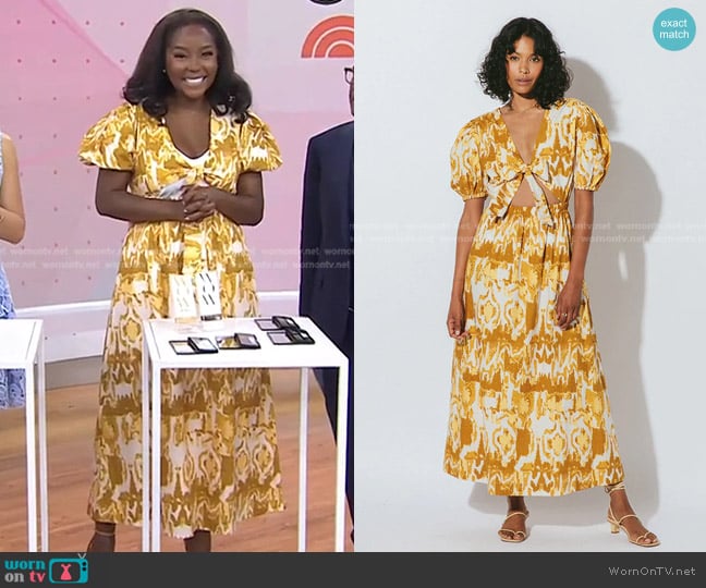 Cleobella Sadie Dress worn by Makho Ndlovu on Today