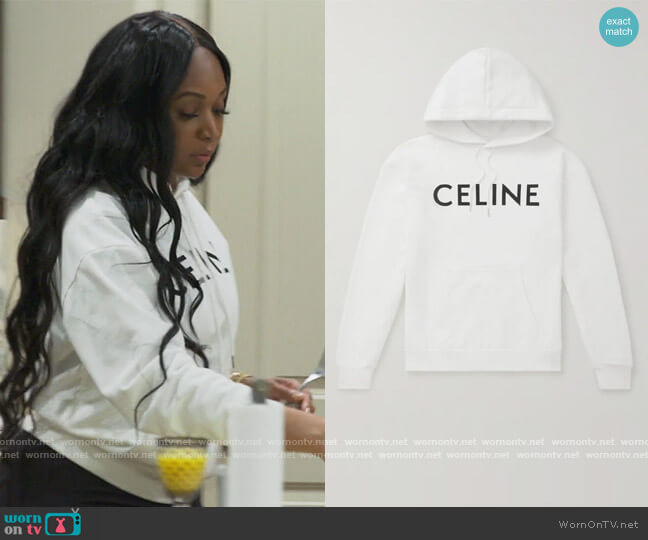 Celine Hoodie in Cotton Fleece worn by Marlo Hampton on The Real Housewives of Atlanta