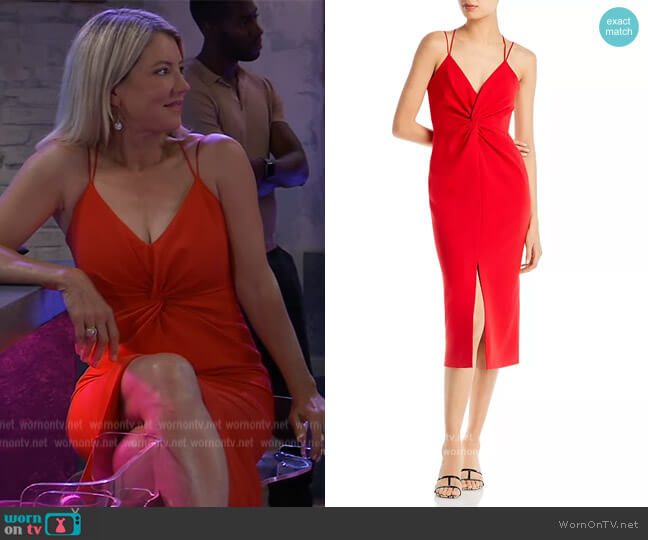 Cinq a Sept Melby Twisted Cocktail Dress worn by Nina Reeves (Cynthia Watros) on General Hospital
