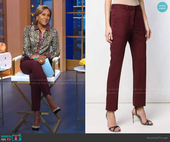 Victoria Beckham Cropped Trousers worn by Robin Roberts on Good Morning America
