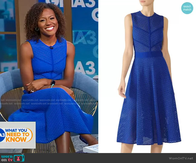 Pinko Cut Out Lace Midi Dress worn by Janai Norman on Good Morning America