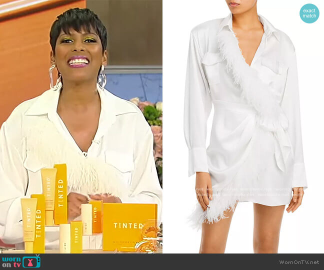 David Koma Satin Shirt Dress worn by Tamron Hall on Tamron Hall Show