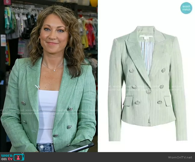 Veronica Beard Diego Linen Blend Dickey Jacket worn by Ginger Zee on Good Morning America