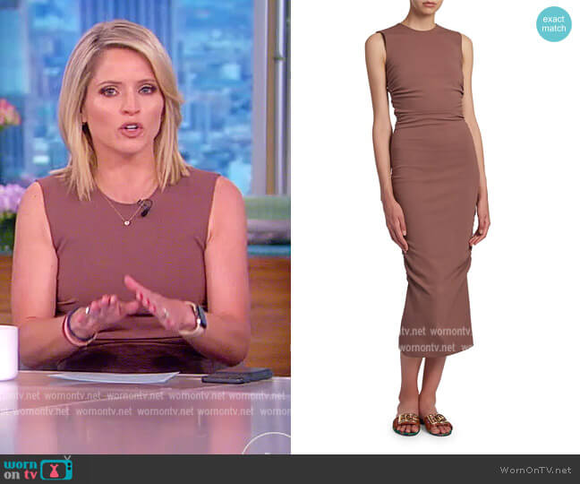 Dolce and Gabbana Ruched Mid-length Dress worn by Sara Haines on The View