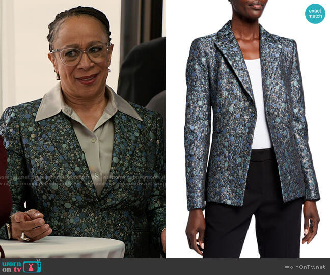 Elie Tahari Limani Jacket in Amalfi Multi worn by Sharon Goodwin (S. Epatha Merkerson) on Chicago Med