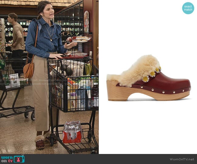 Fabrizio Viti Jean Shearling-Lined Leather Clogs