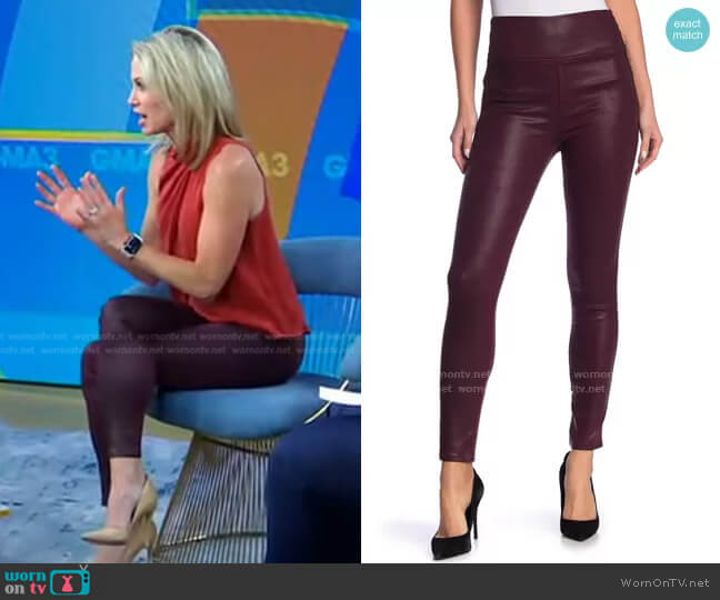 Level 99 Faux Leather Pants worn by Amy Robach on Good Morning America