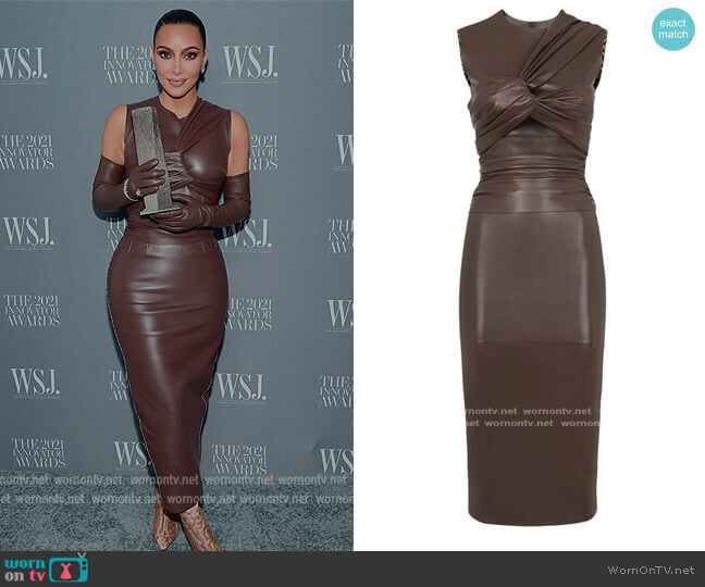 Fendi x Skims Leather Dress worn by Kim Kardashian (Kim Kardashian) on The Kardashians