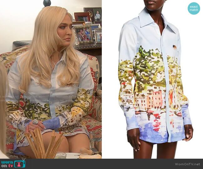 Fiorucci Portofino Printed Shirtdress worn by Erika Jayne on The Real Housewives of Beverly Hills